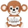 Creative Funny Handmade Crochet Emotional Support Dolls with Positive Energy Card Desktop Ornament Home Decor for Friend Gifts