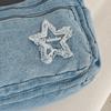 Denim Bag Multi-zipper Retro Crossbody Bag Middle-aged Mother Bag
