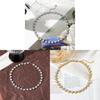 Titanium Steel Geometric Charm Necklace With Cubic Zirconia For Women