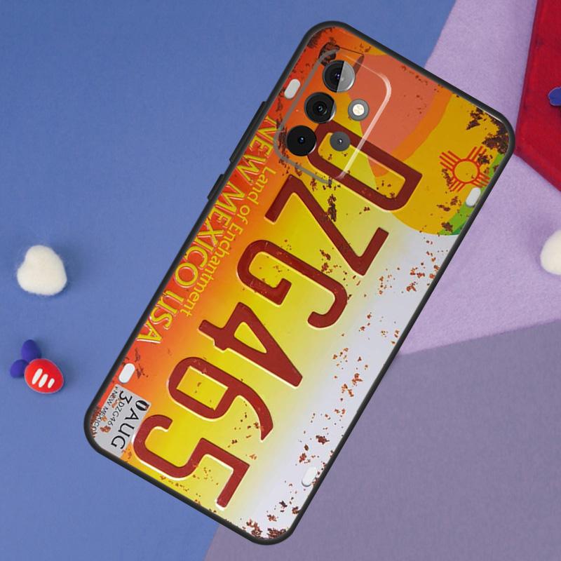 Retro Funny License Plate Case For Samsung Galaxy A52 A53 A33 A13 A34 A54 A14 A35 A55 A15 A56 A36 A26 A16 A06 A22 A32