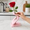 Unique Desktop Figurine 3D Printed Curved Flower Arrangement Stand, Minimalist Holder Ornament, Small Table Sculpture Creative Artistic Decoration for