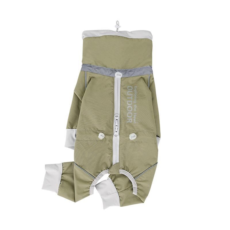 

Плащ для питомца осенне-зимний ветрозащитный водонепроницаемый и грязеотталкивающий четырехлапый уличный жакет шнауцер чем комбинезон медведя костюм для выгула собаки 2XL