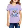 Fashionable Round Neck Short Sleeve Work Clothes Printed Tops For KID Summer Tops