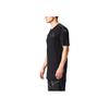 Adidas Logo Print Mid-Length Round Neck Short Sleeve T-Shirt Men Tops Black CE7168
