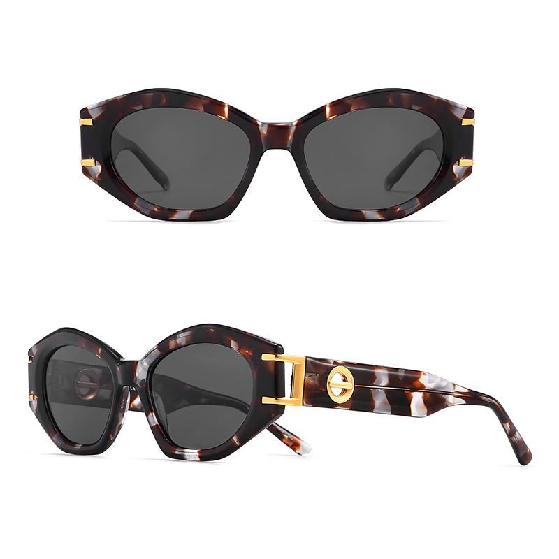 GCV Brand Fashion Avant-garde Acetate Appearance Patent Design Women's GM Cat Eye Sunglasses Polarized Light And UV Protection
