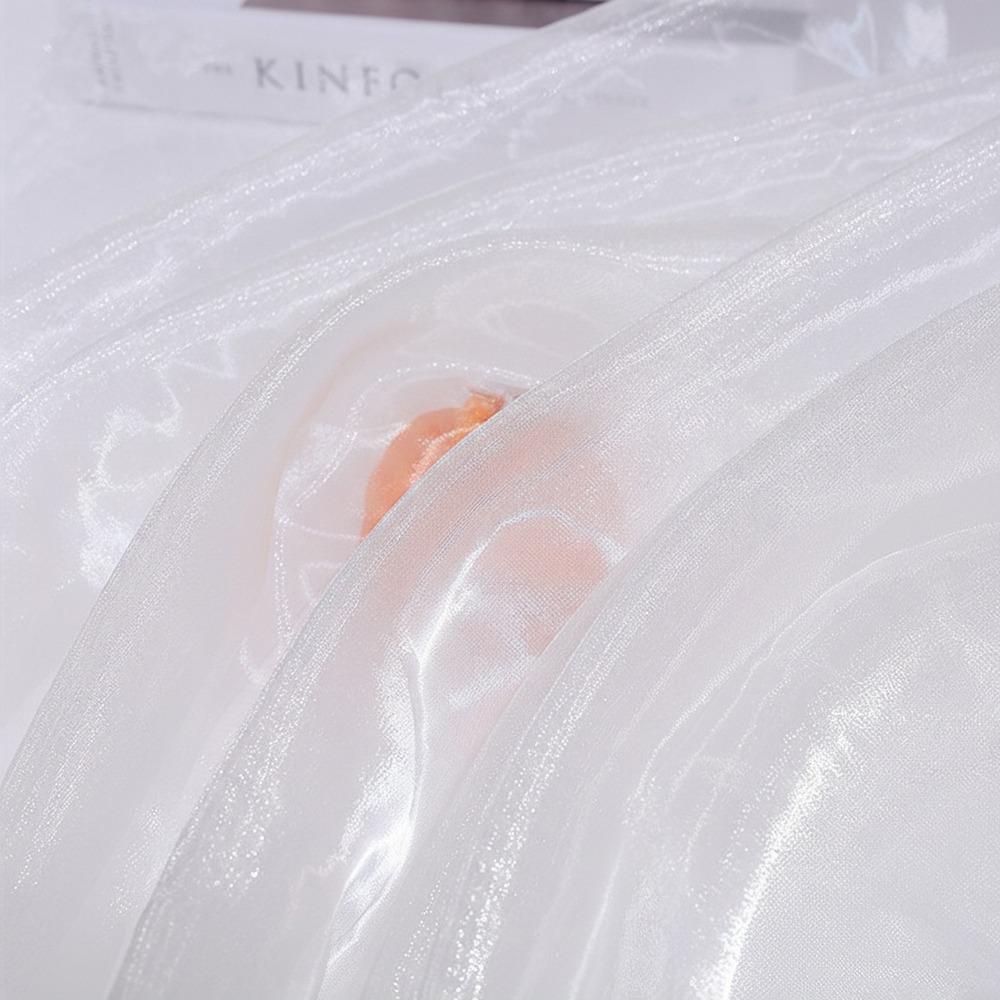 100X150cm Organza Mesh Fabric Colorful Lightweight Sheer Organza Fabric Glossy Smooth Tulle Gauze Fabric