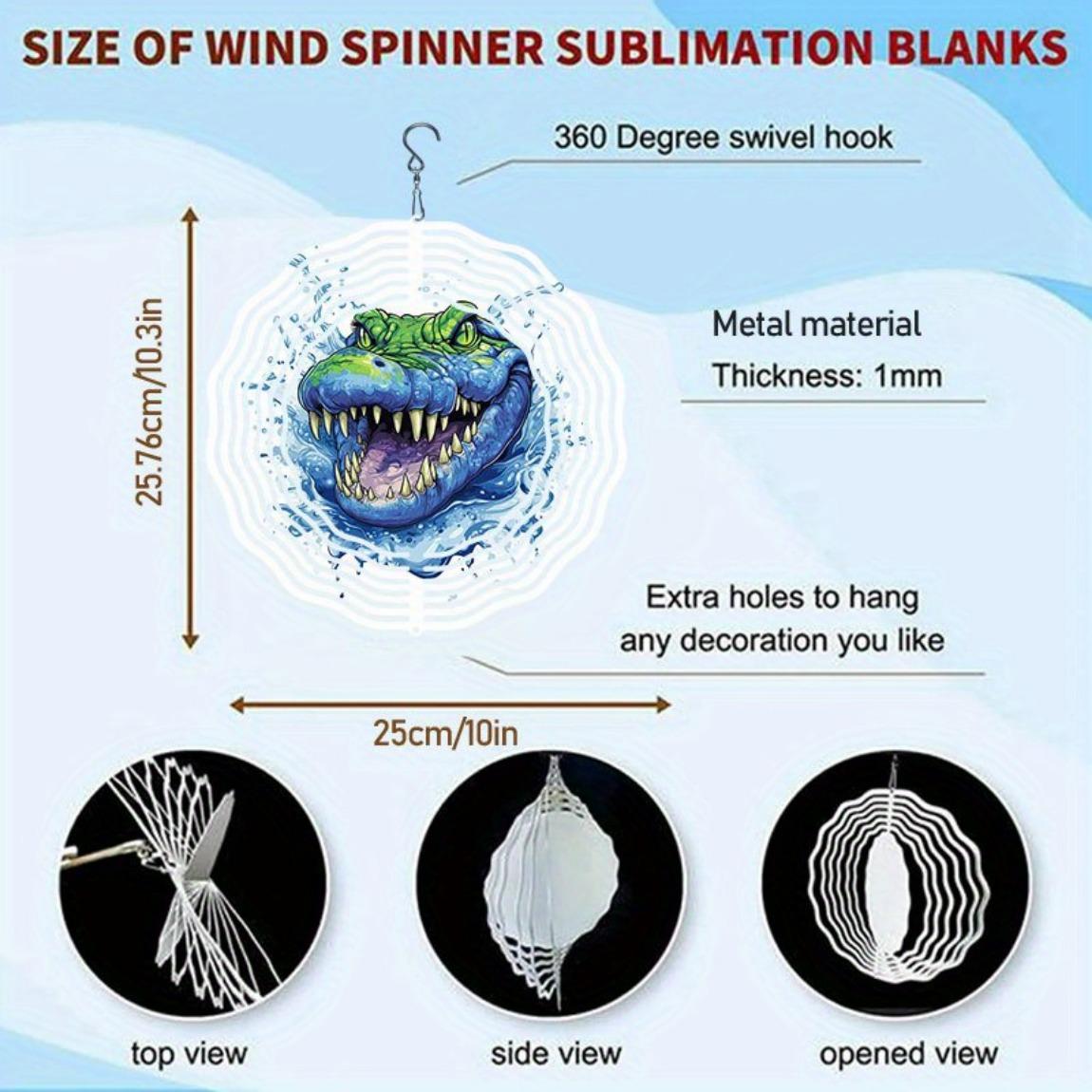 

3D Alligator Splash Wind Chime Metal Wind Powered Rotating Outdoor Decor with 360 Hook Vibrant Garden Art for Patio Yard Thanksgiving
