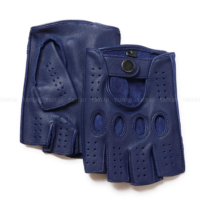 Gants De Motobiker Pour Homme, Semi-Doigt, Sans Doublure, Chic, Blanc, Solide, Document, Fitness, GufamilCurve Line, Riding Gym