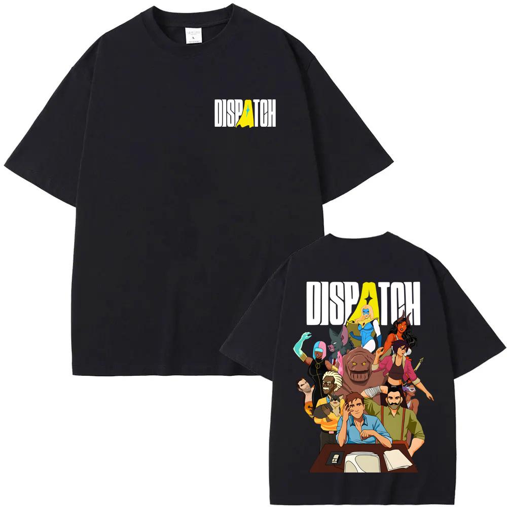 Dispatch Game Manga Style Game Logo Collage Funny Graphic Print Tee Men Women Cotton Comfortable High Quality Soft Oversized Top