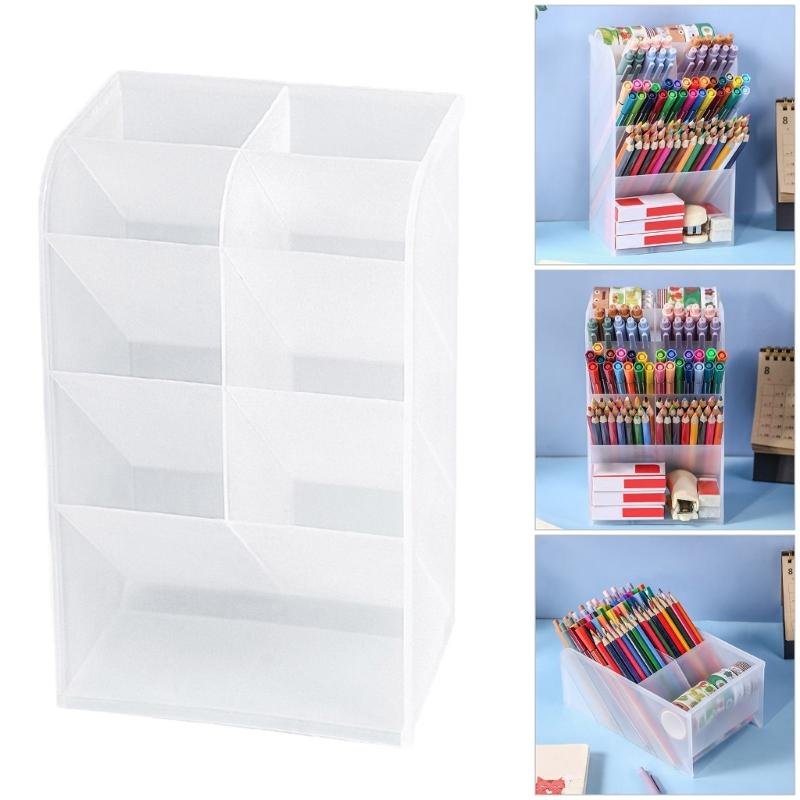 Pen Holders Container Desktop Ornament Pencil Storage Shelf Desk Pen Pencil Brush Holders Office Home Desk Organizers