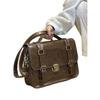 Large capacity briefcase, uniform bag, retro buckle, messenger bag, academy, backpack, versatile diagonal span