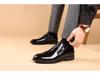 Men's Autumn/Winter Business Casual Leather Shoes with Lion Head Zipper – High & Low Top, Pointed Style