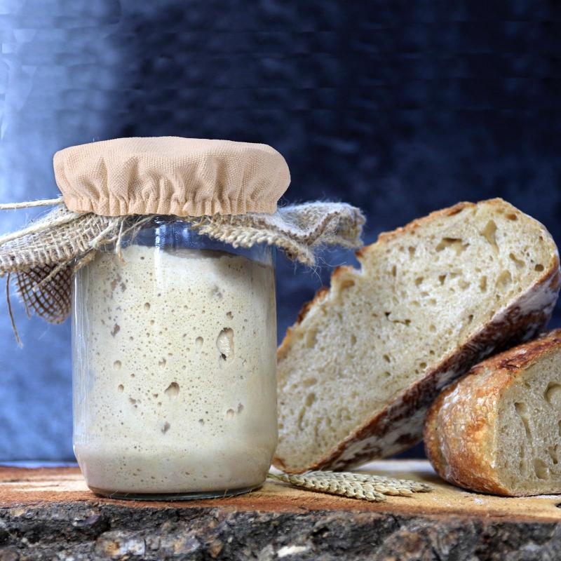 4/8Pcs Reusable Cotton Sourdough Jar Covers With Breathable Fabric Perfect For Home Baking Bread Fermentation