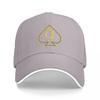 Cappellino da Baseball Nero Ricamato in Oro con Regina di Picche Design Classico Poker Cappello Regolabile Premium per Unisex e Donne