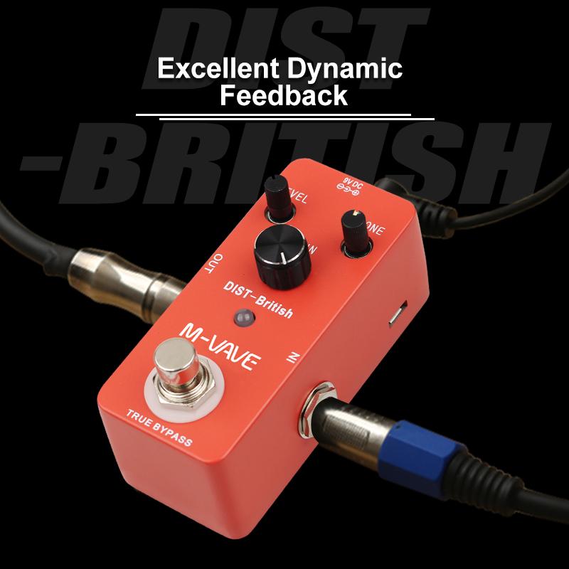 M-VAVE Classic British Distortion Guitar Pedal Based On Classic JCM Amp Distortion Effect True Bypass Guitar Parts & Accessories