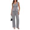 2026 Women's Spring New, Amazon Cross-border Europe and America, Fashion Casual Sleeveless Vest Straight Pants Set