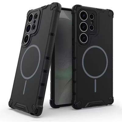Neues Luxus und Cooles Magnetisches Kabelloses Lade Anti-Fall Panzergehäuse für Samsung GalaxyS26 S25 S24 S23 Ultra Plus Magsafe Hülle