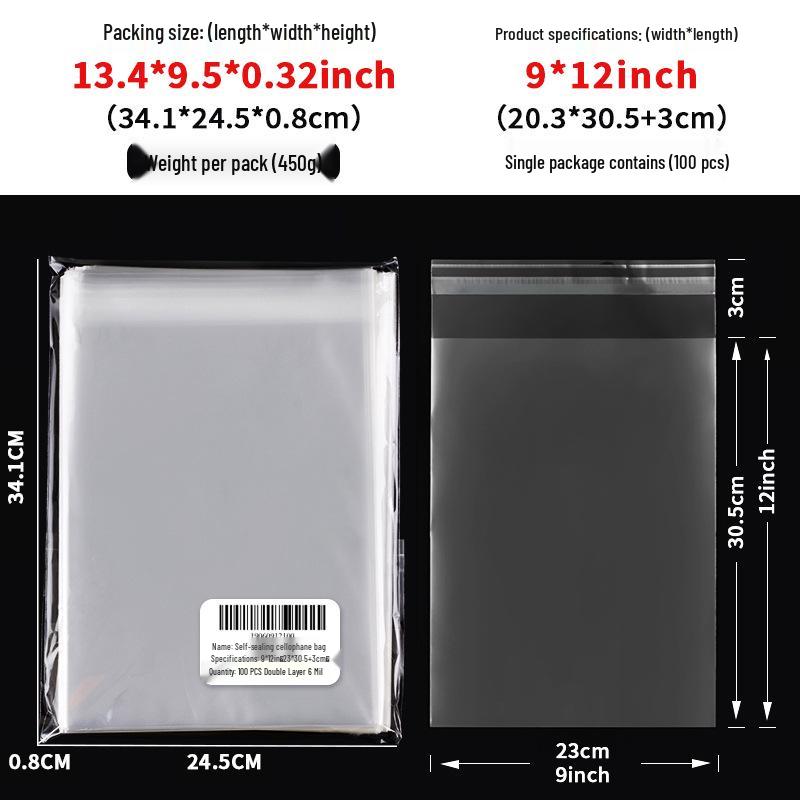 Clear Self-Adhesive OPP Bag for Candy, Snack, or Bread Packaging