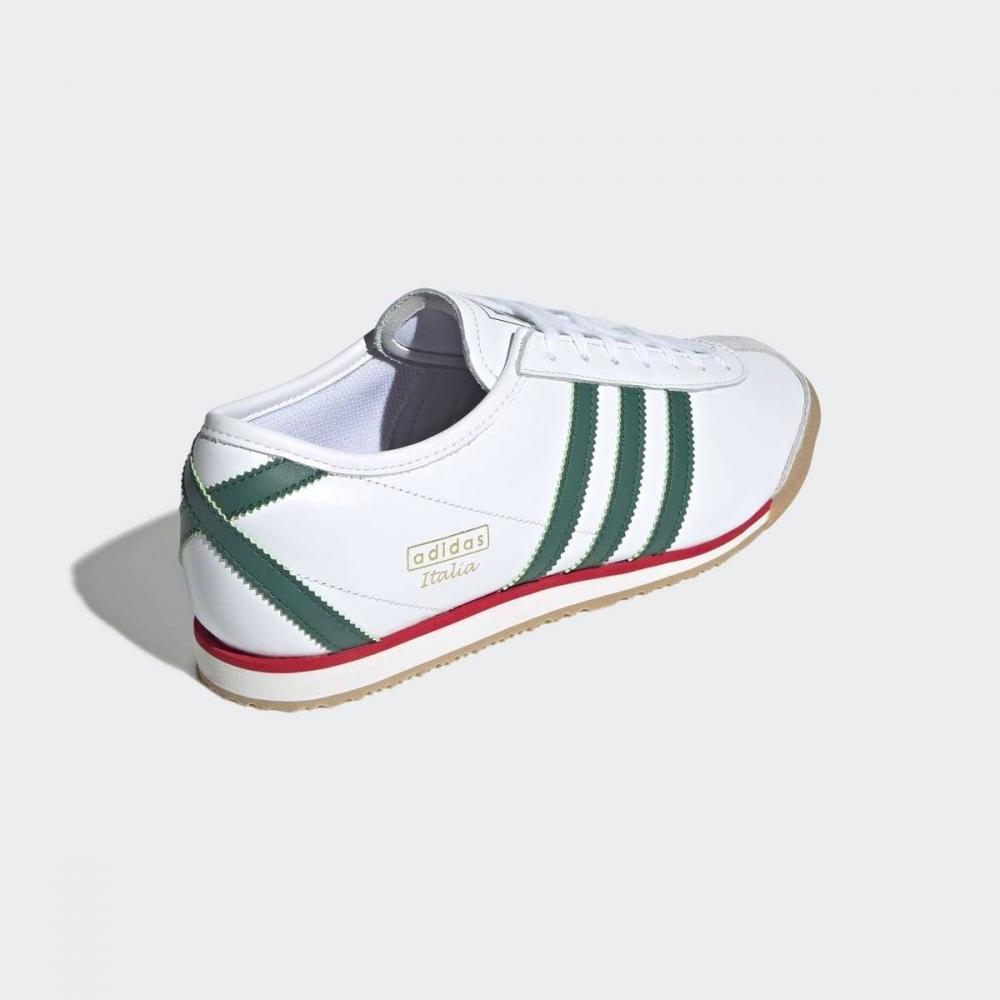 Adidas Unisex Casual Low Cut Sneakers Italy 70s White Green Js1325