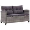 Day and Night - Day and Night 2-seater Garden Sofa with Gray Synthetic Rattan Cushions 124 Cm