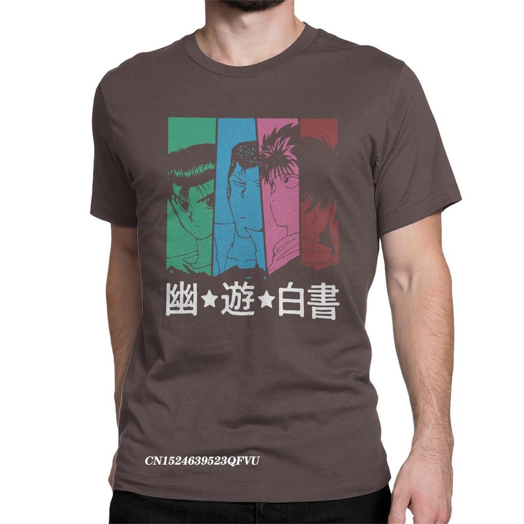 Awesome YuYu Hakusho Manga Anime Tee Shirt Men Manga Premium Cotton Tshirt Harajuku Tees Tops
