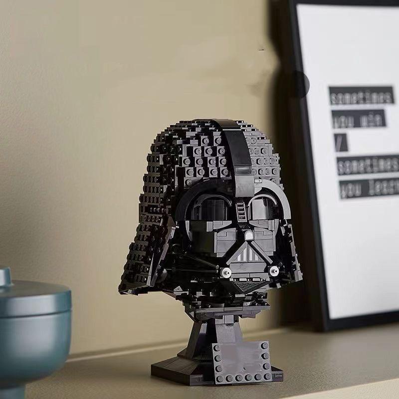 Star Wars Series Darth Vader Helmet Mask Model Assembly Small Parts Gift For Children - Educational Building Block Toy