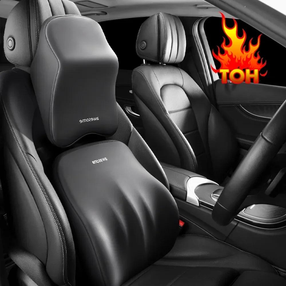 New Car Lumbar Back  Headrest Neck Pillow Memory Foam Lumbar Pillow Soft Neck Pillows Cushion Car Seat Cushion Worldmuma