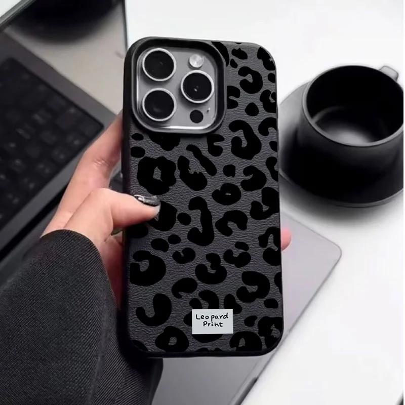 Schwarze Leopardenmuster-Handyhülle Für Samsung Galaxy Note 10 20 Ultra S10 Plus M56 M55 M15 F06 A04E A73 A03 A22 A03S Weiche Hülle