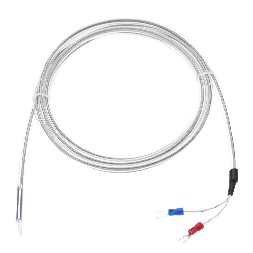 PTFE K Type Thermocouple 0~200°C 2 Wire Temperature Sensor Probe Waterproof High Accuracy Thermocouple Probe Industrial Use