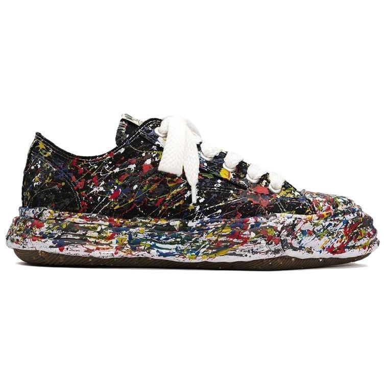 Maison MIHARA YASUHIRO Peterson23 OG Sole Canvas Low 'Sputtering Paint Black White' Men's A14FW725-BLACK