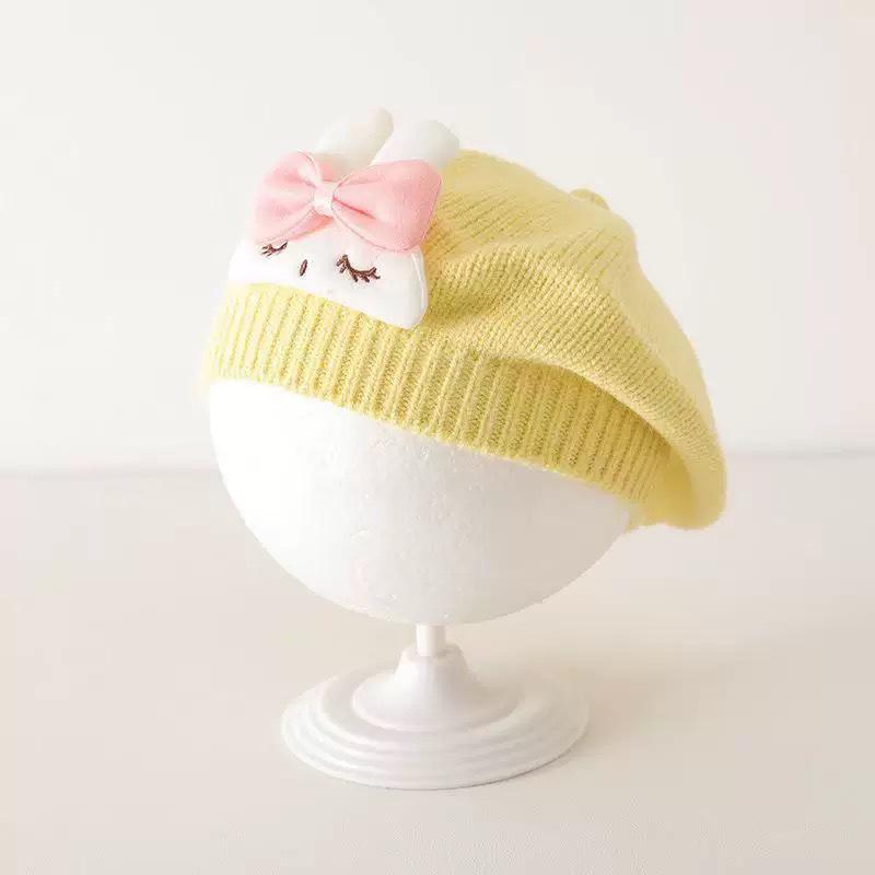Infant Spring & Autumn Wool Beret - Cute Flower Knit Hat for Boys & Girls