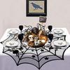 Décor Table Cover Foldable Halloween Anti-crease Ndoor Decorations Polyester Seamless Spider Web Lace Washable
