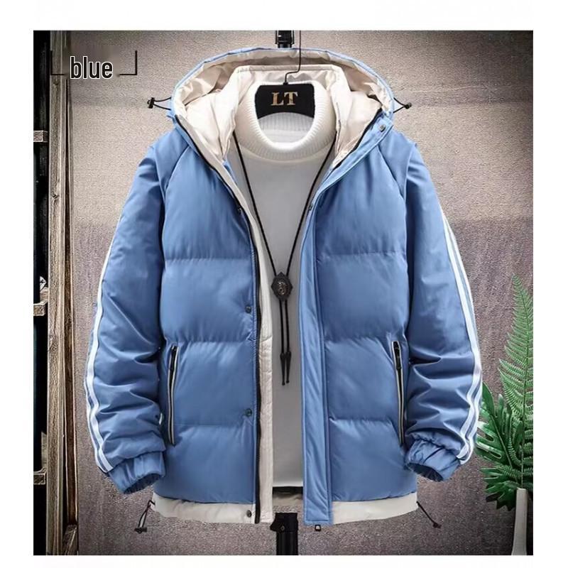 Men's 2025 Winter Hooded Cotton Jacket - Trendy, Thickened, Short Style