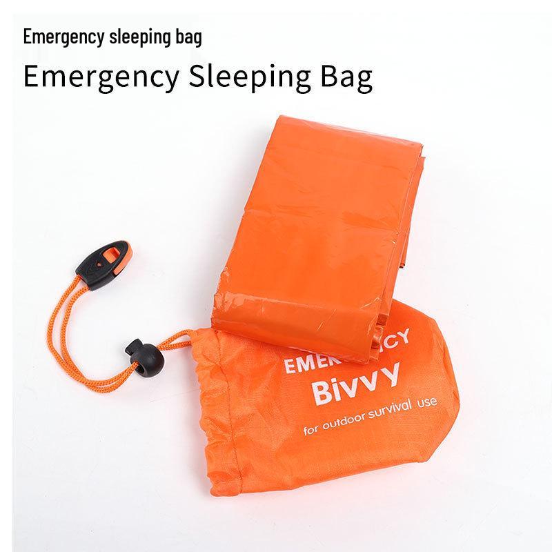 Grenzüberschreitender Outdoor-Notfall-Schlafsack: PE-Aluminiumfolienzelt mit Aufbewahrungstasche für Wärme und Schutz