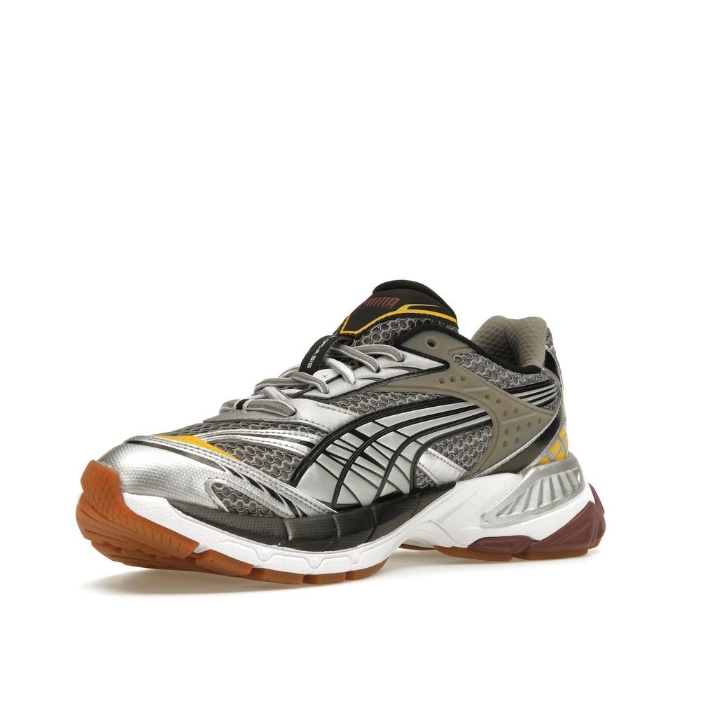 Puma Velophasis Phased - Silber Burgundergelb Unisex Sneaker Schwarz Weiß 389365-05