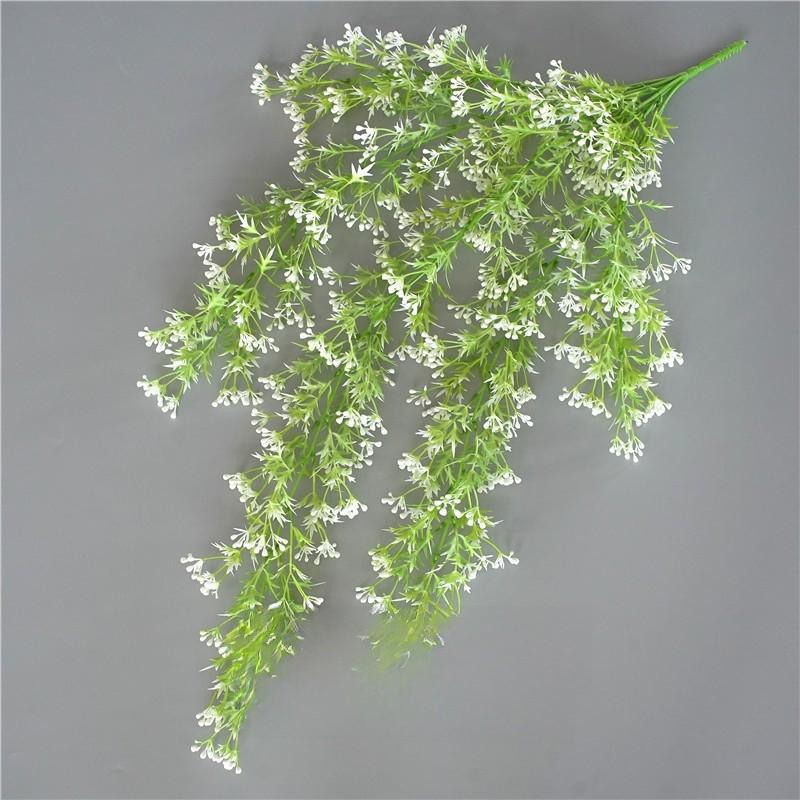 Plant Wall Decor With Faux Snow Fruit Vine For Office Indoor Interior Design