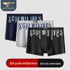 Men's Letter Print Antibacterial Boxer Briefs