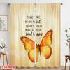 2pcs 2D flat printing Window Drapes Beautiful Butterfly Soul Happy Polyester Without Electricity Family Party Use for New Year