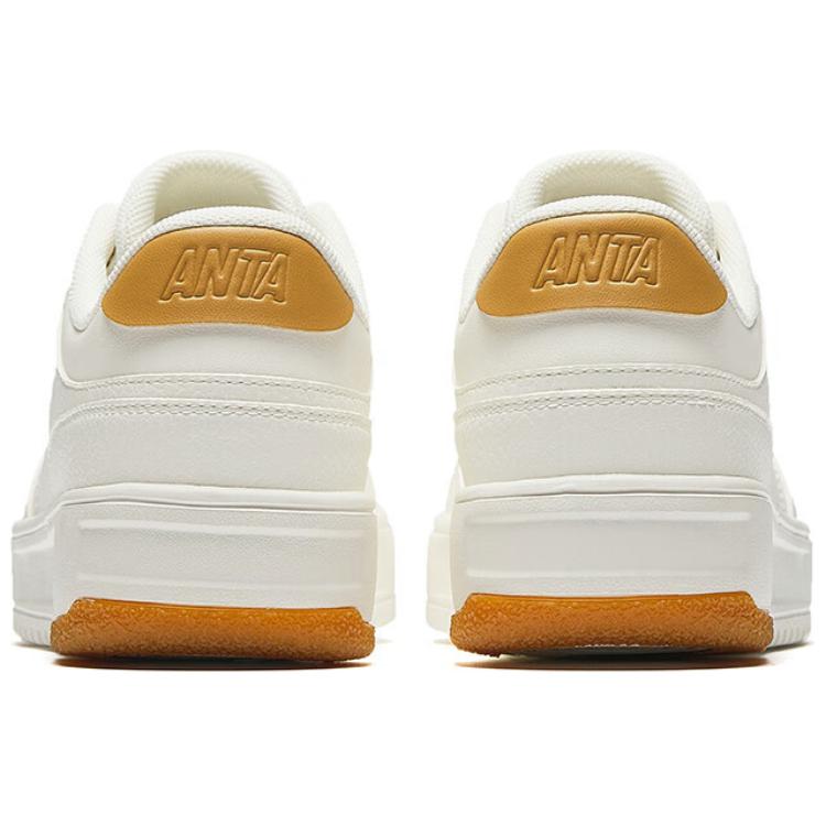New Anta Broken Bamboo Anti Slip Wear Resistant Low Top Skateboard Shoes Women's White 122518012-1