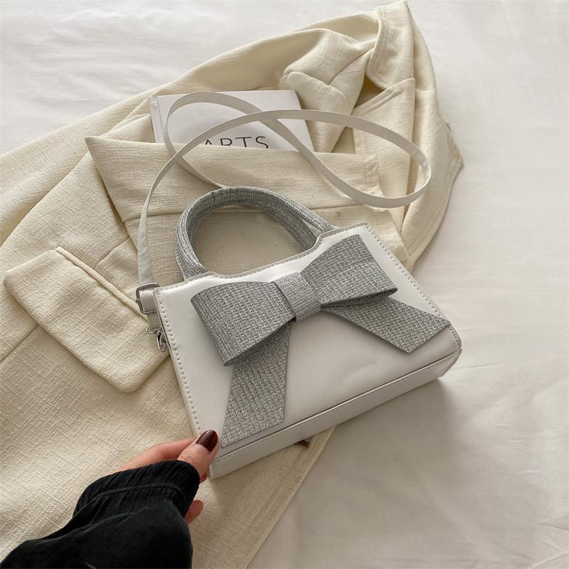 Adorable Korean Style Bowknot Handbag 2024 New Fashion Small Shoulder Bag For Casual And Commuting