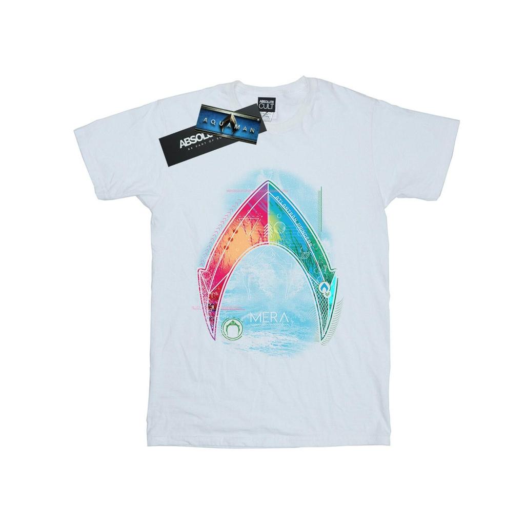 DC Comics Womens/Ladies Aquaman Mera Logo Cotton Boyfriend T-Shirt