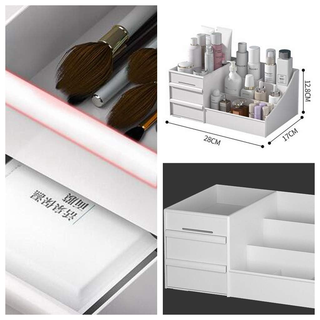 Pink Cosmetic Storage Rack Large Capacity Makeup Box Cosmetic Box Strong Durability Easy Organization Drawer Small Item Storage Desktop Desk Organizer