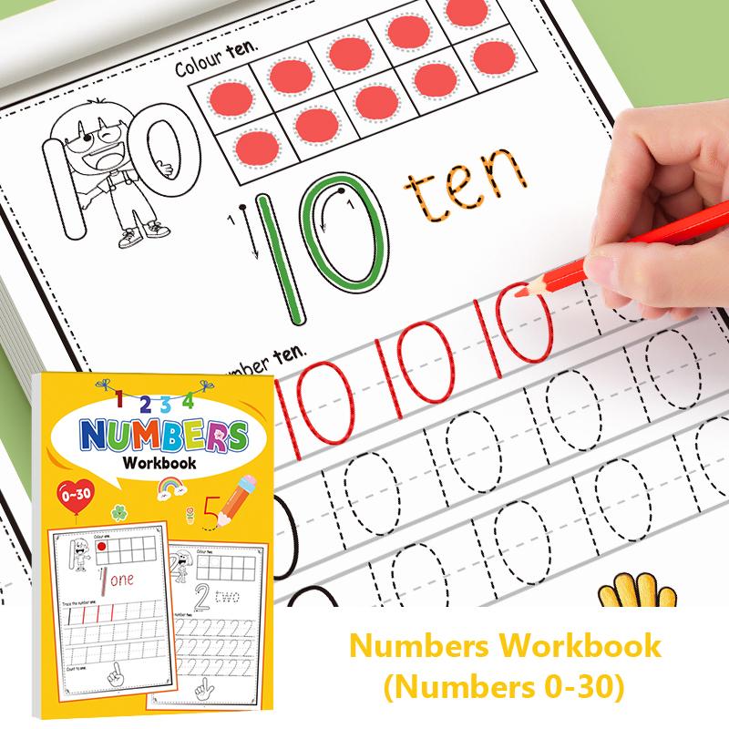 

Calligraphy Practice Book 32 Pages Writing Learning Numbers 0-30 for Kids Children s Kindergarten Exercises Workbook