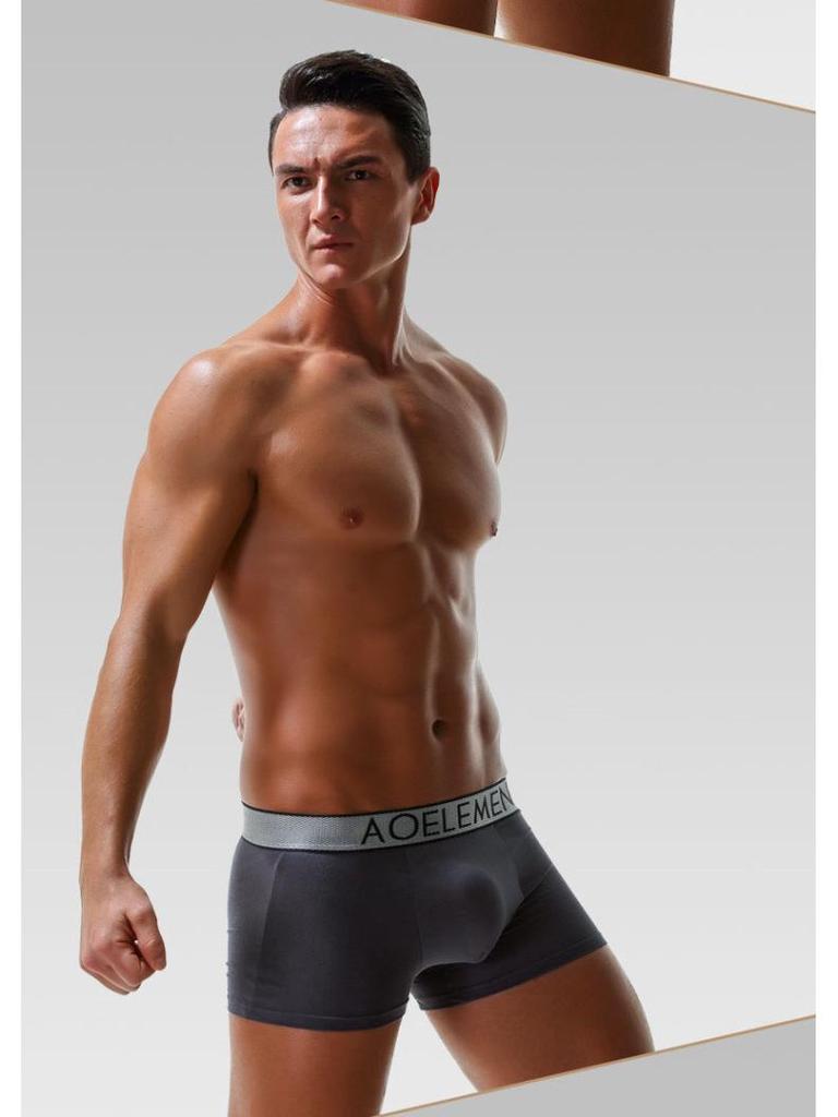 Men's Anti-Displacement U-Convex Varicocele Boxer Briefs with Scrotal Support Pouch