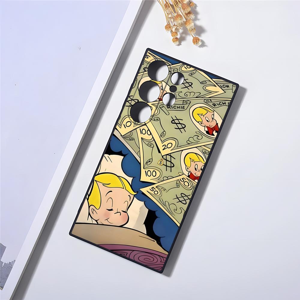 Cartoon Richie Rich Phone Case For Samsung S24 Ultra S23 Fe S22 S20 S21 Plus Galaxy A54 A34 A24 A53 Note 20 Cover