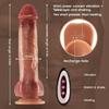 Realistic Female Masturbator Sex Toy Vibrator Heated Stimulator Huge Large Electric Retractable Penis Soft Masturbator Female Masturbator