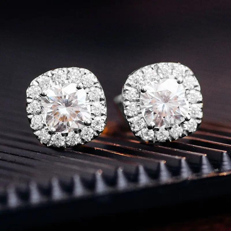 CAOSHI Dainty Cubic Zirconia Stud Earrings for Women Gold Color/Copper Color Exquisite Zircon Versatile Graceful Accessories