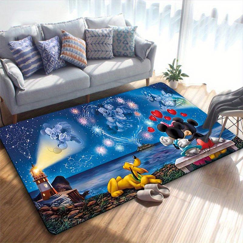 1pz Tappeto Disney Topolino e Minnie Tappeto Area Tappeto Antiscivolo Lavabile a Mano Tappetino per Pavimento Adatto per Soggiorno Camera da Letto Decorazioni per la Casa