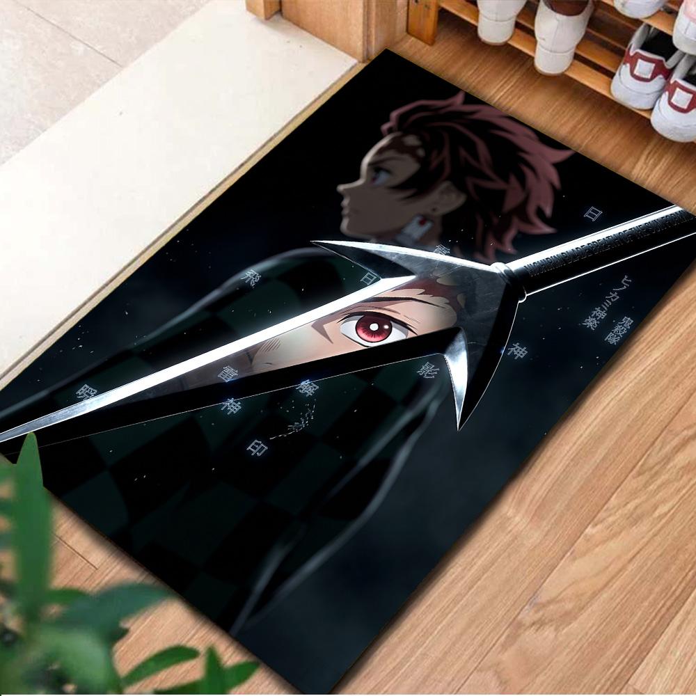 Demon Slayer Carpet Floor Mat Gamer Bedroom Home Decor Washable Non Slip Large Area YUN6512