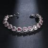 SUGO Elegant Synthetic Purple Zirconia Bracelet , Shiny Fashion Accessory, Perfect Match for Rugby Events, Ladies' Jewelry